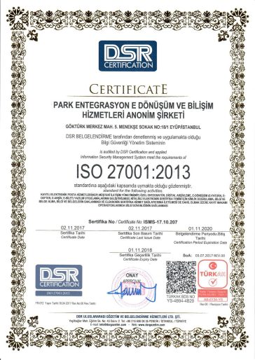 ISO 27001:2013 — Bilgi Güvenliği Yönetim Sistemi